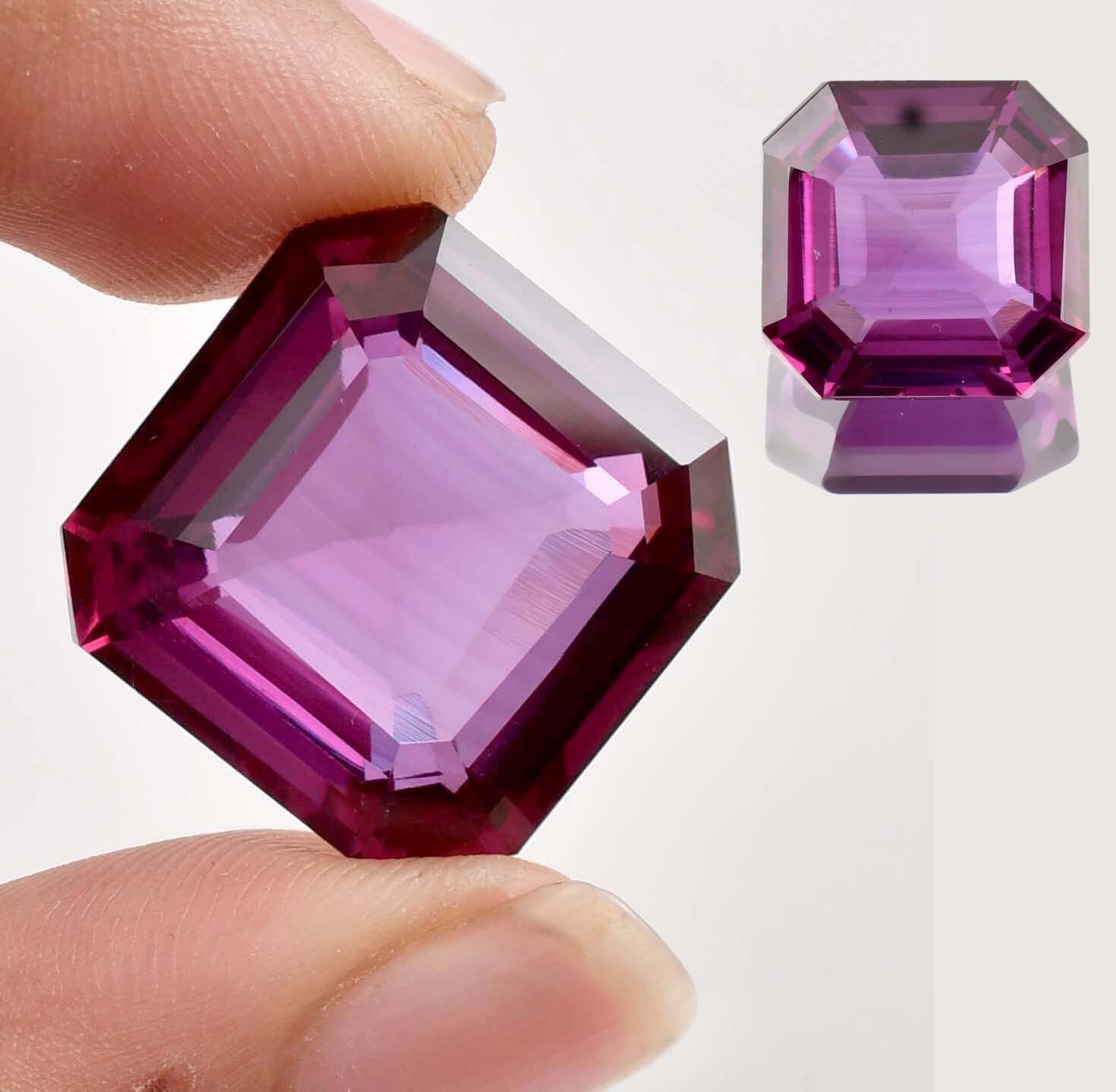 1 Pair 14 x 14 MM Flawless Natural Color Change Alexandrite Gems GIT Certified