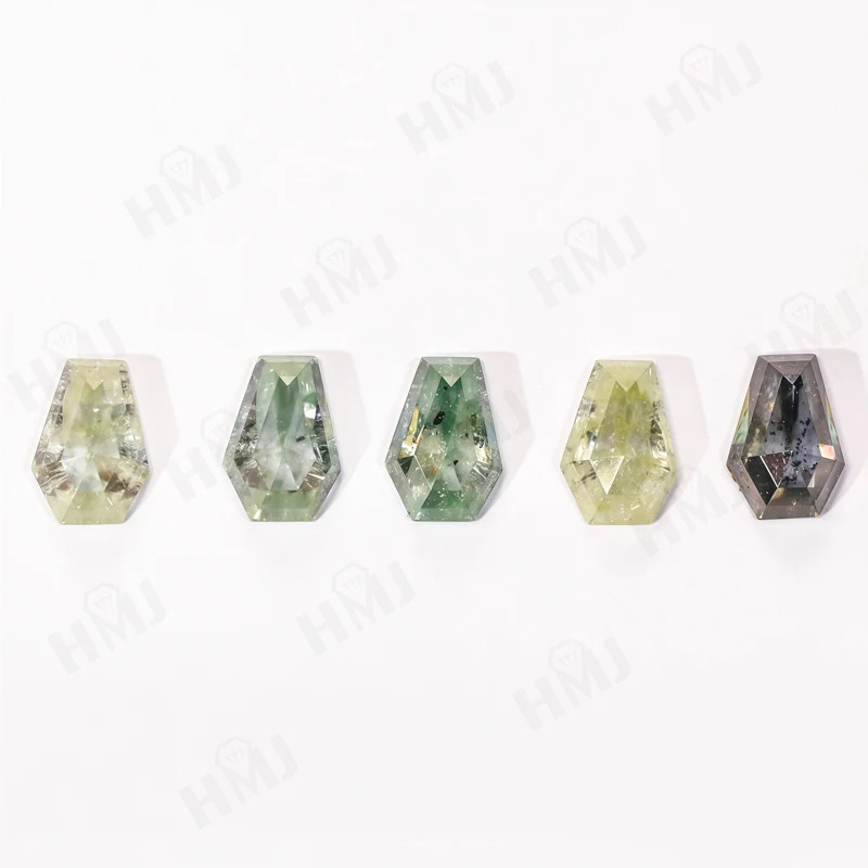 All Shape Salt & Pepper Moissnite Diamond Hexagon Kite Cut for Ring DIY Jewelry