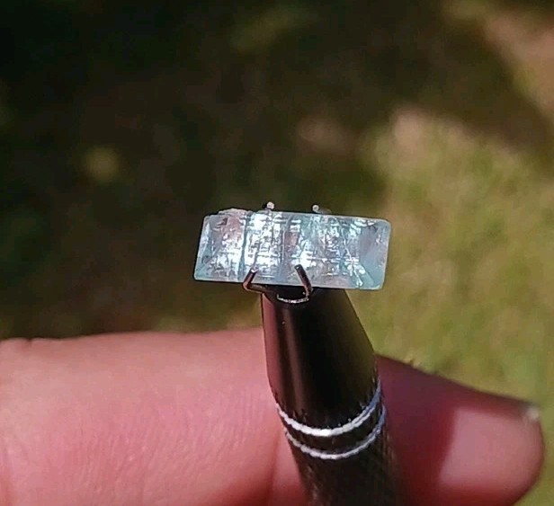2.4ct Bicolor Neon Blue & Pink Catseye Paraiba Tourmaline Baguette – Mozambique