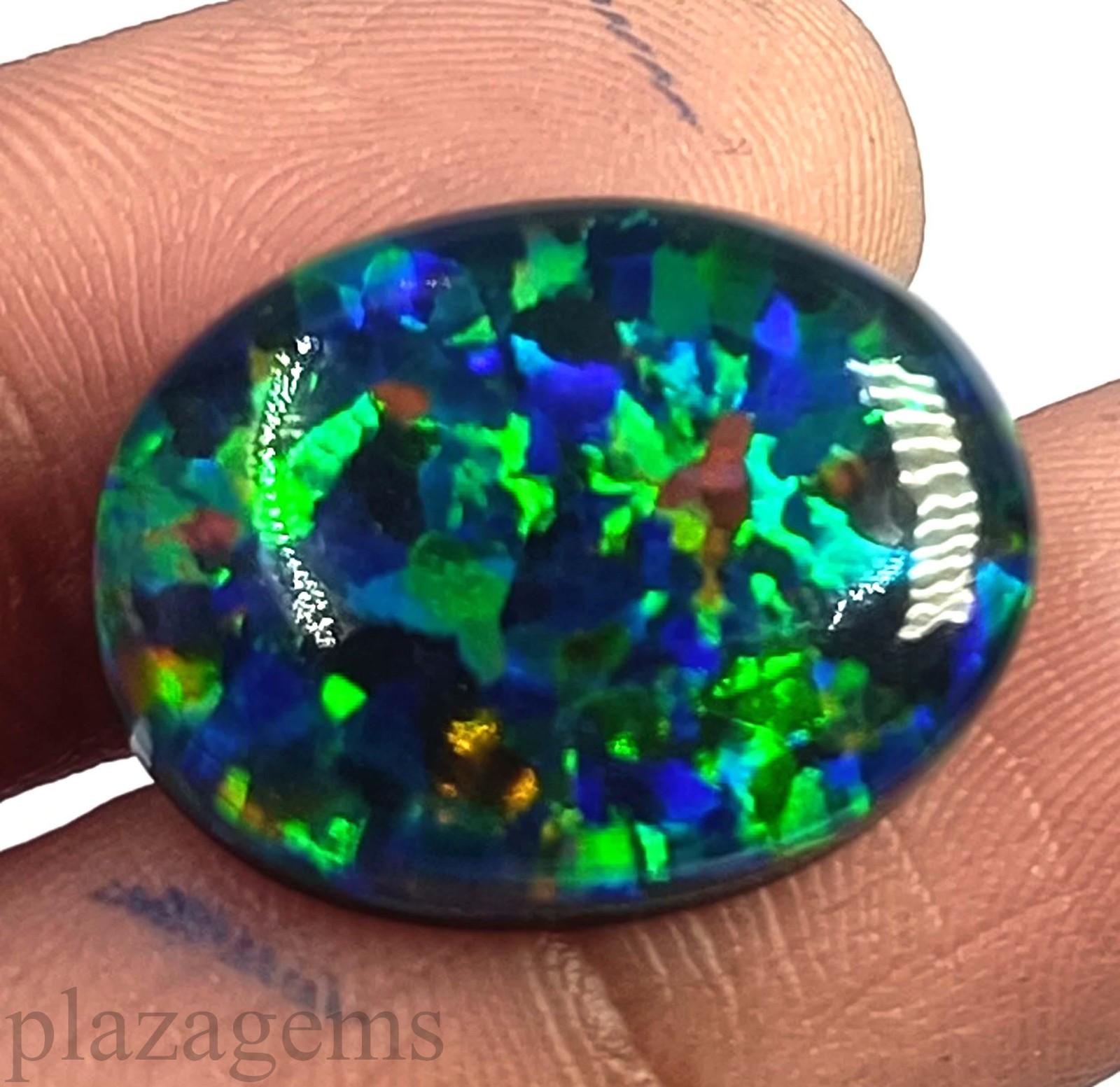 11.05 Ct Natural Australian Fire Black Opal EGL Certified Loose Gemstone 6DJM