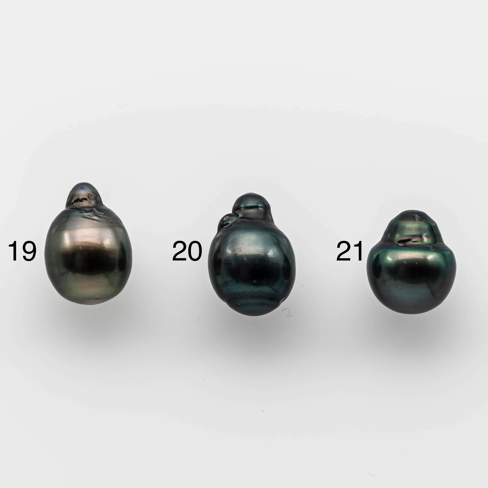 11-12mm Baroque Tahitian Pearl Single Loose Piece Undrilled Teardrop Shape in H