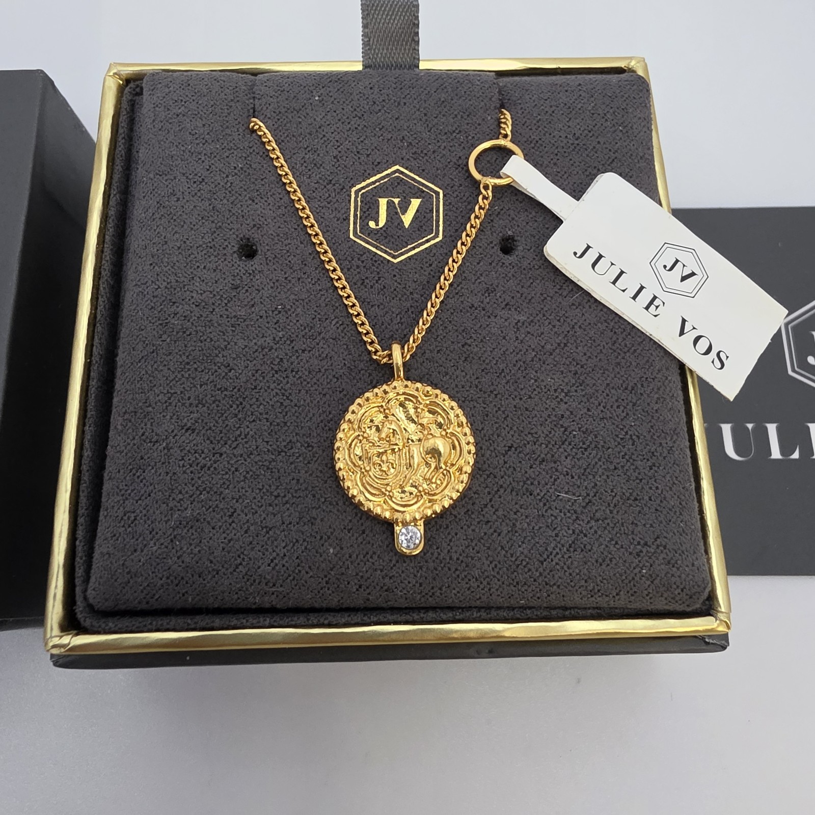 Julie Vos Coin Pendant Necklace