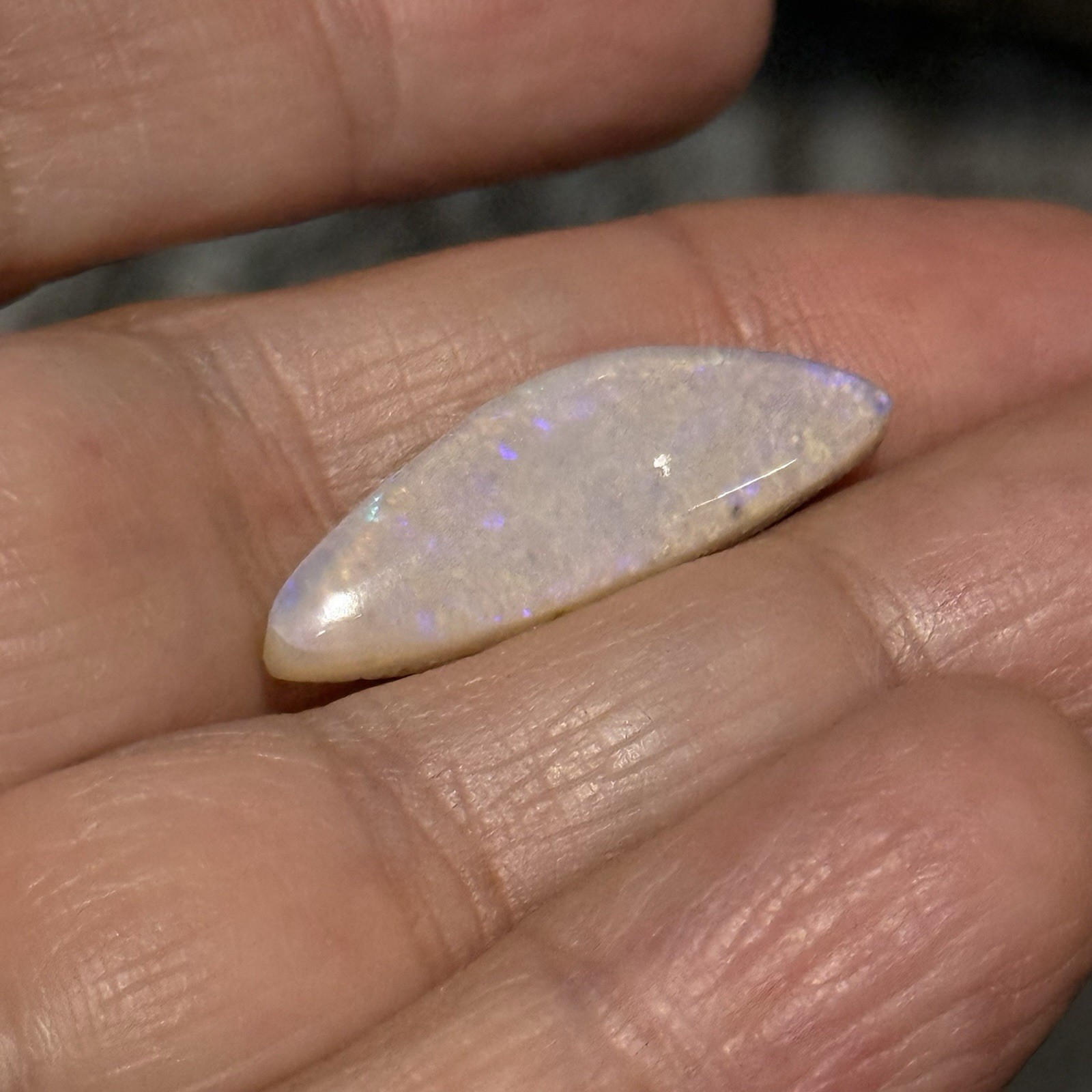 6.2ct 25.8×8.5×4.7mm Fine Natural Australian Crystal Pipe Opal Cabochon Gem
