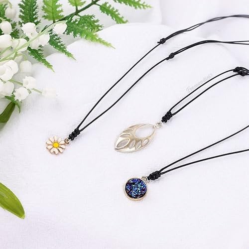 Framendino, Adjustable Necklace Cord for Pendants Necklace 1.5mm (5 Pack) Black