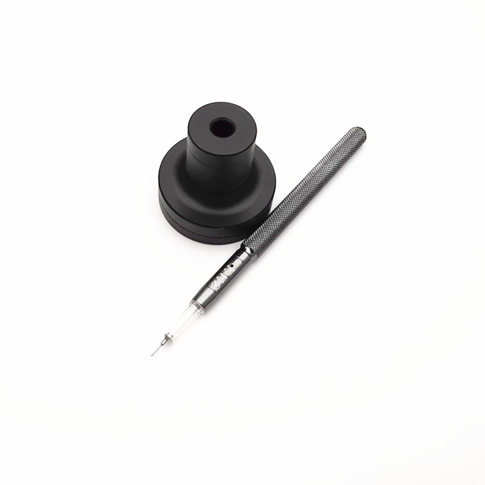 0.4*0.2mm Grey Aluminum Watch Oiler Pen Lubricant Oil Pin Pen Tip W/ Base zz
