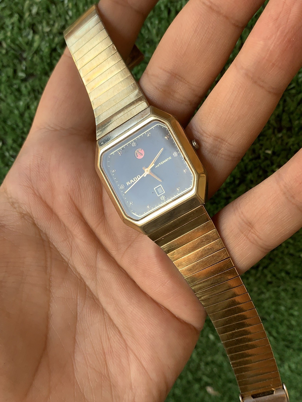 Vintage Rado Automatic Gold-Tone Watch 32mm x 35mm Classic Rectangular Original