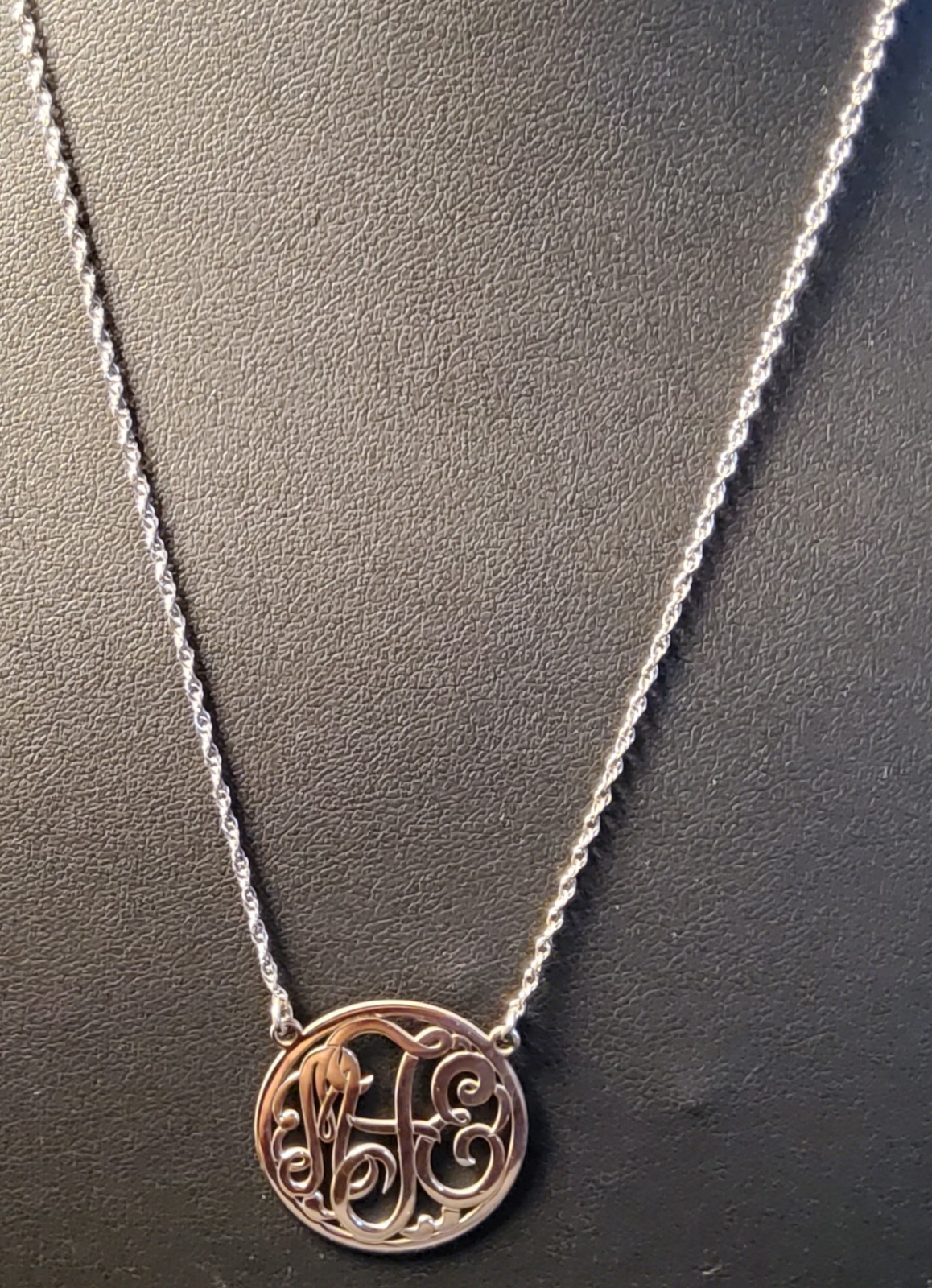 Sterling Sliver Handmade Monogram Personalized Necklace