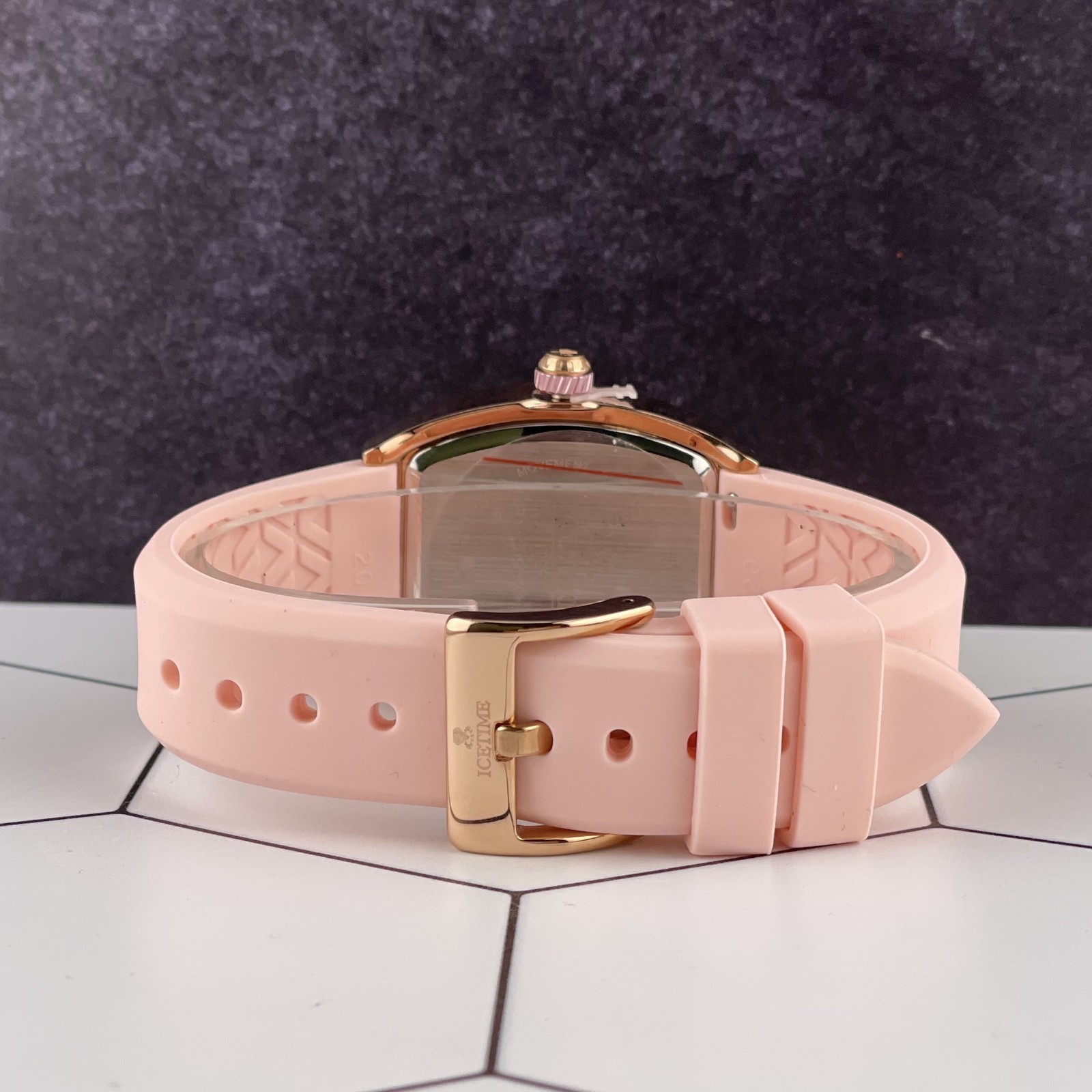 IceTime 33mm Pink Dial Steel Ladies Watch 0.10ct Diamonds IT25