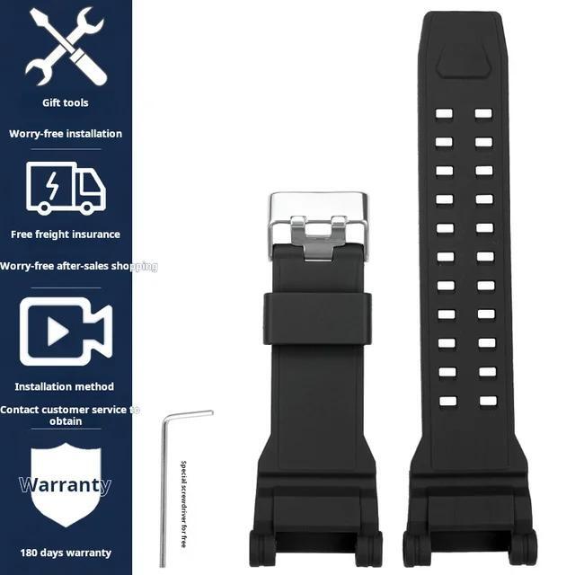 Waterproof TPU Resin Watchbands For Casio GR-B200 GR-B2001B GRB200 Watch Straps