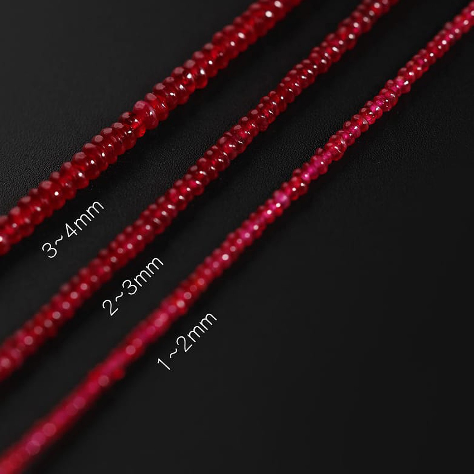 18K Gold Ruby Bracelet, Pigeon Blood Red Beads, Elegant Gift for Her