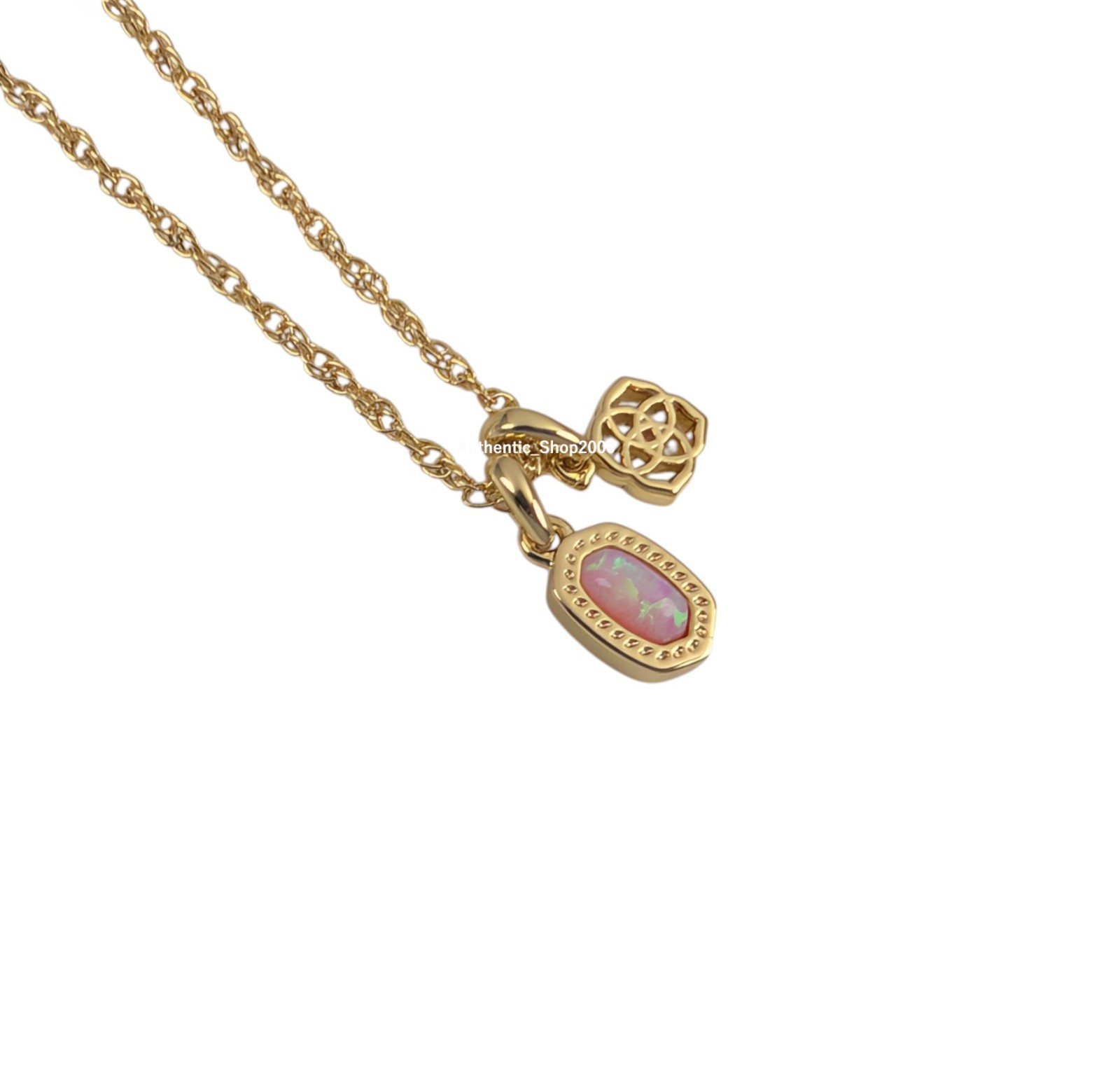 NEW 100% Authentic KENDRA SCOTT Pink Lab GR Opal Mini Elisa Dira Gold Necklace