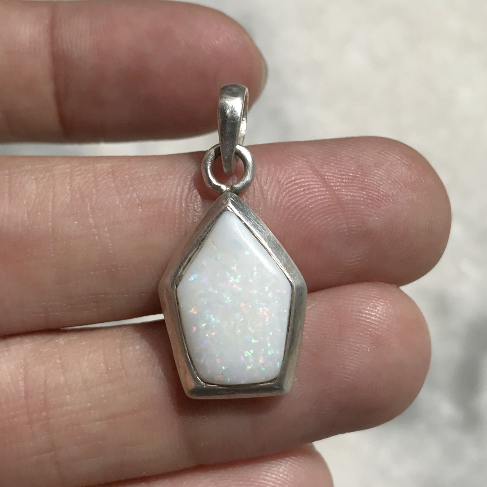Natural Australian Multi Opal 925 Solid Sterling Silver Pendant Stone Size 20×14