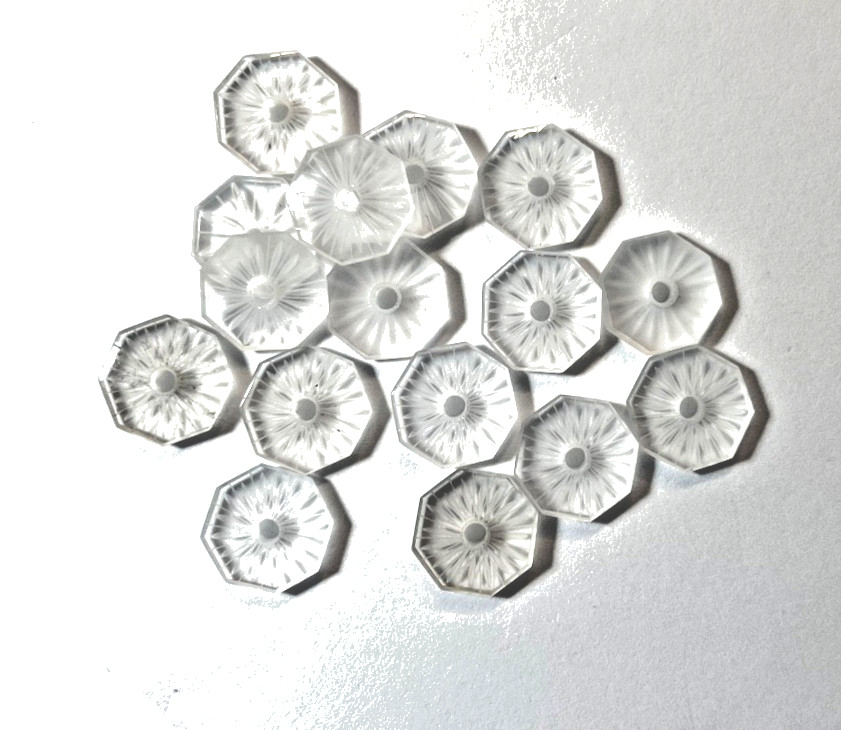 ANTIQUE CAMPHOR FROSTED GLASS ROUND CUT CENTER HOLE 2.5MM 13X3.5MM WHOLESALE