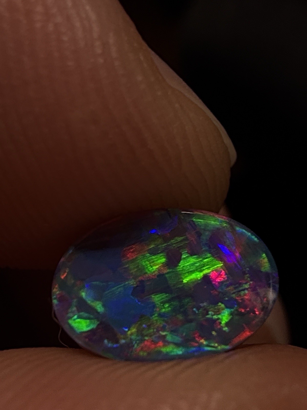 1.16ct Gem Grade Australian Opal Doublet – Rainbow Fire | Intense Play-of-Color