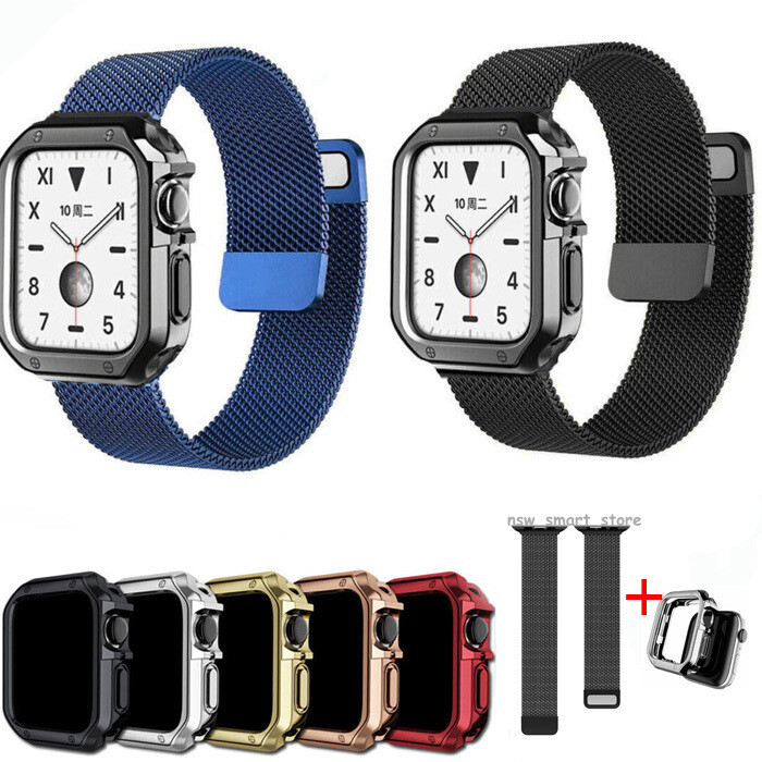 Magnetic Loop Strap iWatch Band + TPU Case For Apple Watch Series 8 7 6 5 4 SE 2