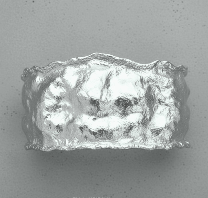 Hammered CUSTOM Organic Solid 999 Silver Bracelet Cuff 50g Wide 40mm ALL Sizes