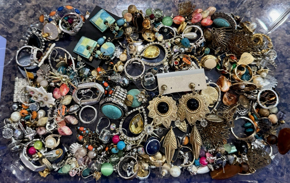 Vintage to Now Earring and Ring Lot, All Types, Over 50 Pieces