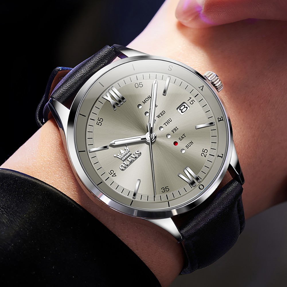 OLEVS 2931 Luminous 3Bar Waterproof Best Present Japan Movement Quartz Watch`