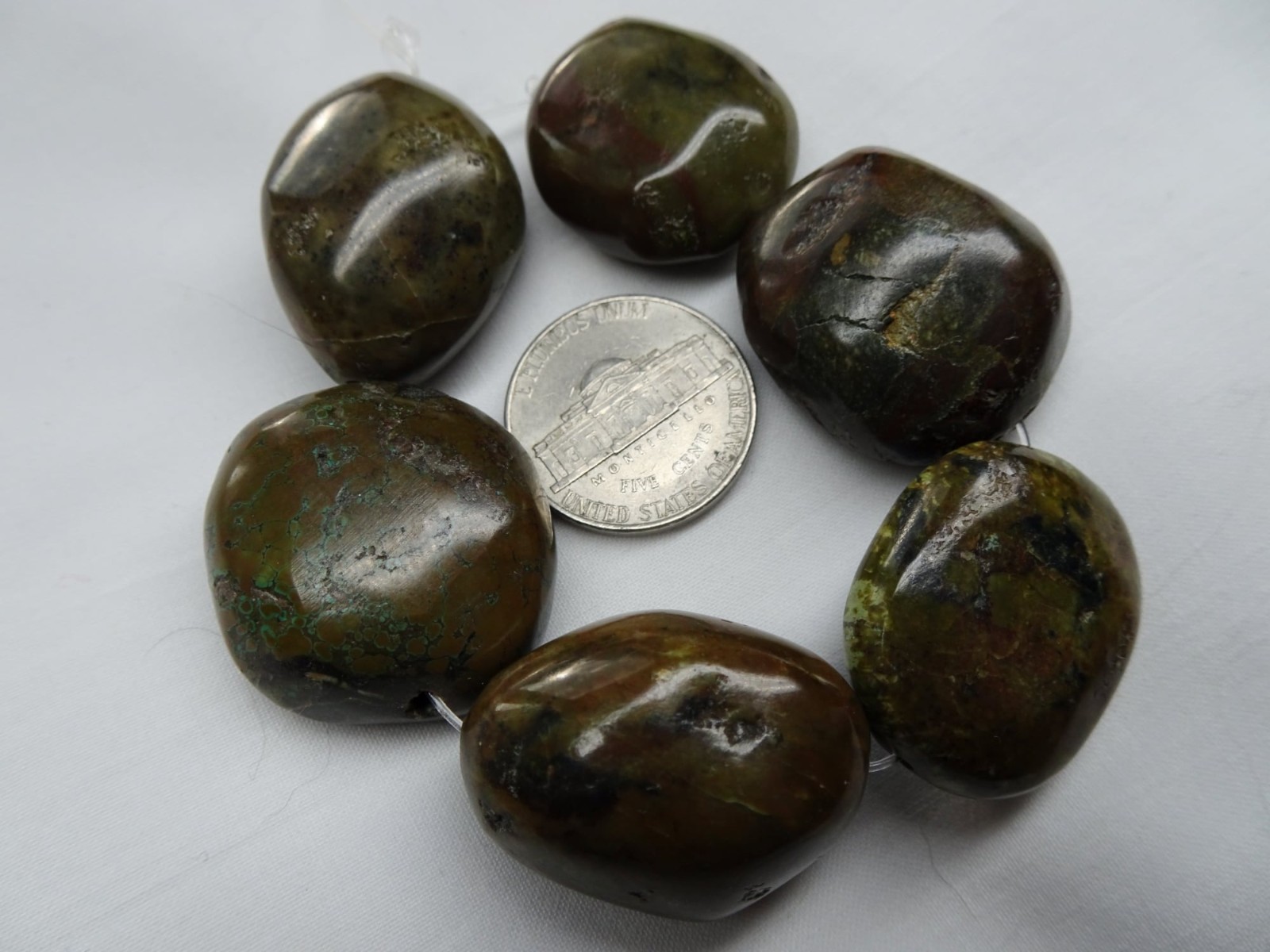 6 1/8″ St Yellow Turquoise Oval Nugget Stone Pendants Bds 23-27mm Long #A736 DNG