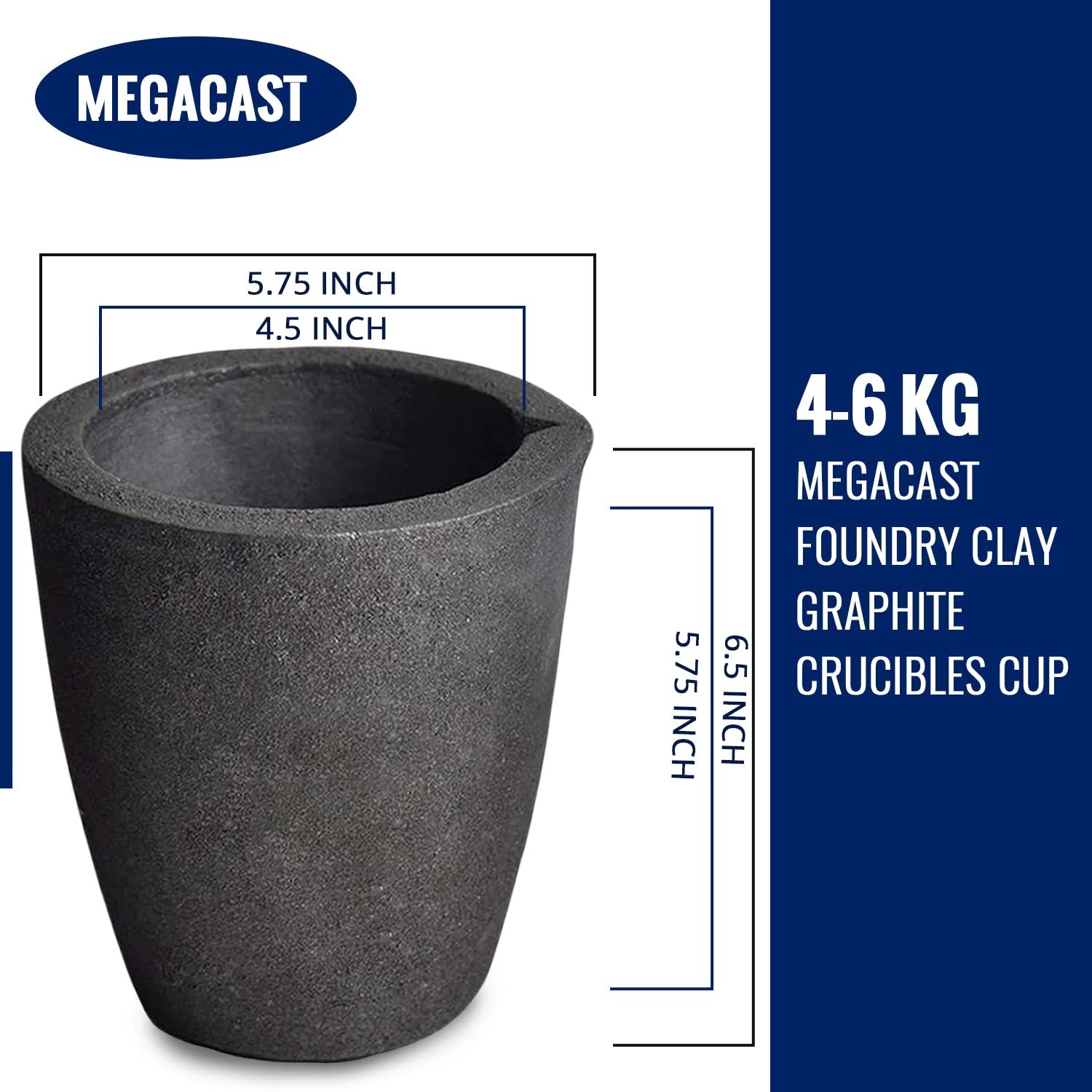 8KG Graphite Crucibles for Melting & Casting – Foundry Clay Furnace Torch for Go