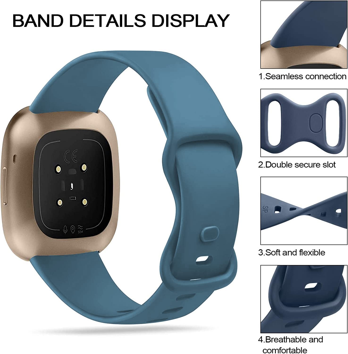 Compatible with Spade & Co Health Smartwatch 4 bands, New Soft Silicone Sport…