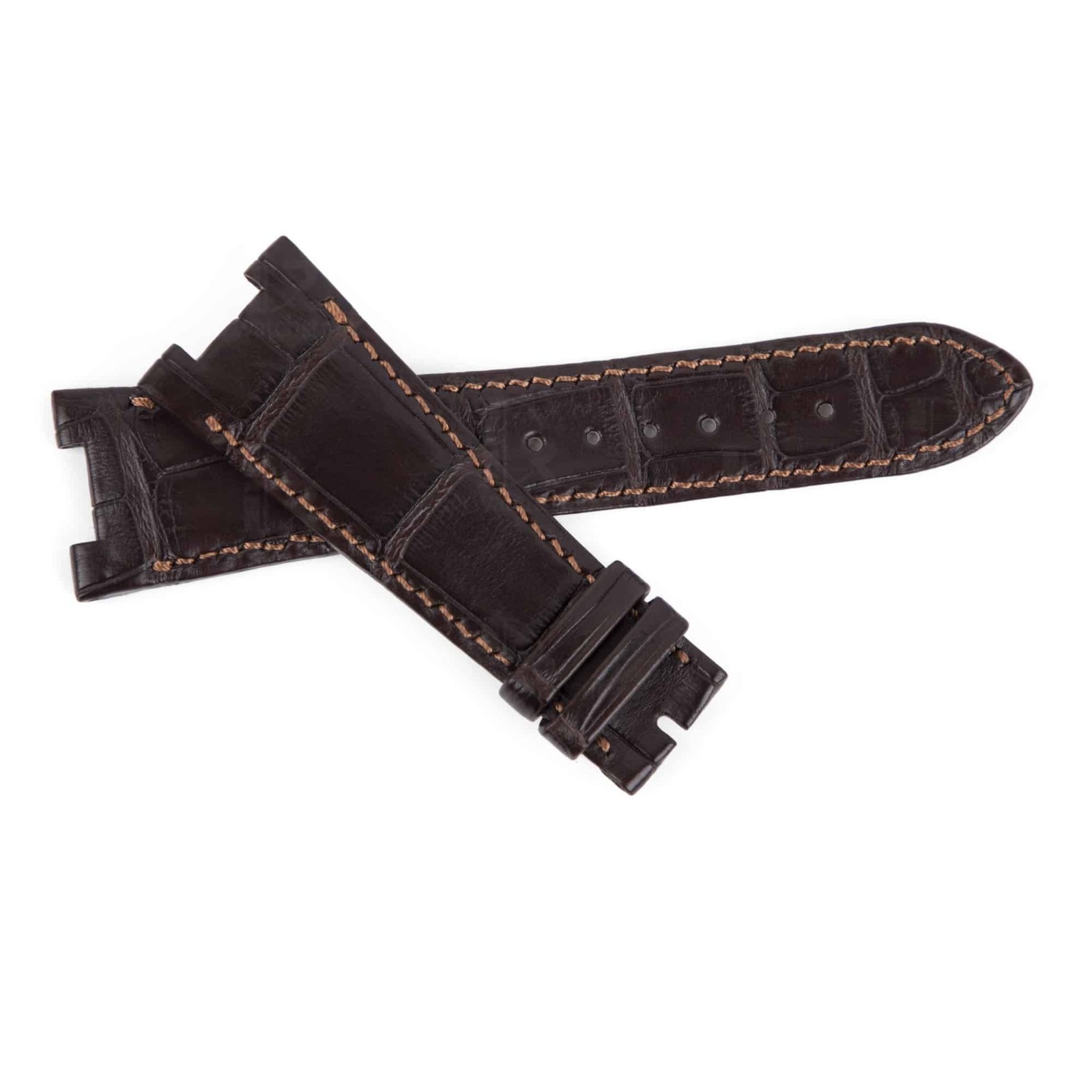 Dark Brown Croco leather strap for Patek Philippe Nautilus 5712 5711 7010