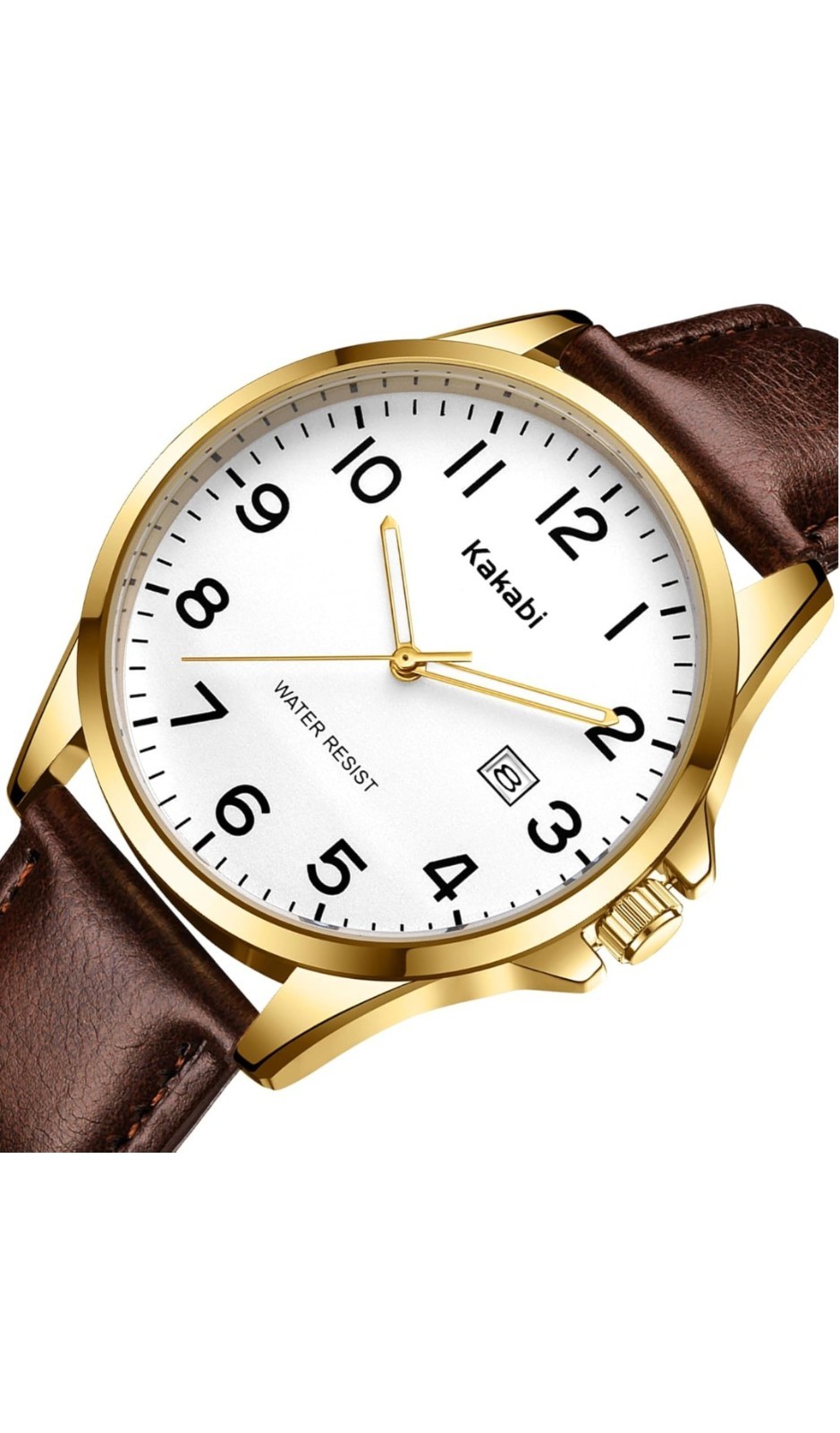 Men Fashion Minimalist Wrist Watch Waterproof Quartz Analog Date With Leather St