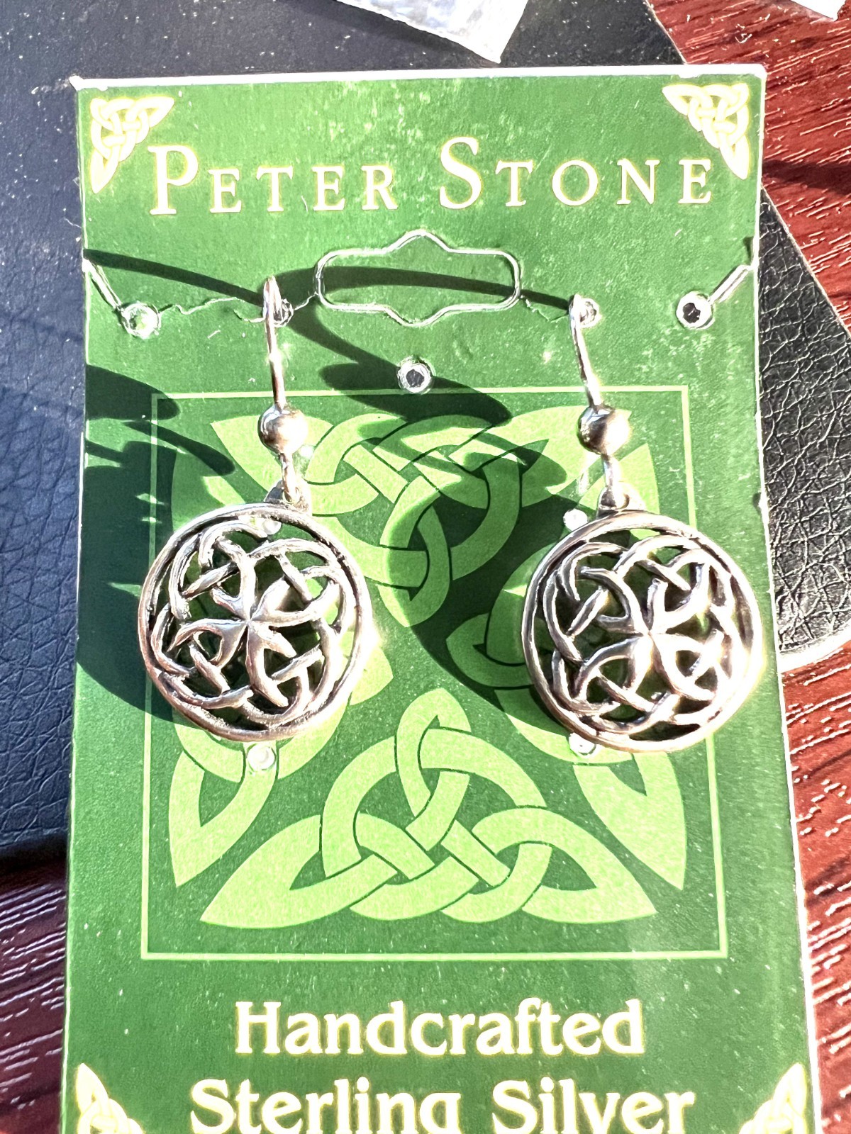 Celtic Knotwork Sterling Silver Earrings Peter Stone New