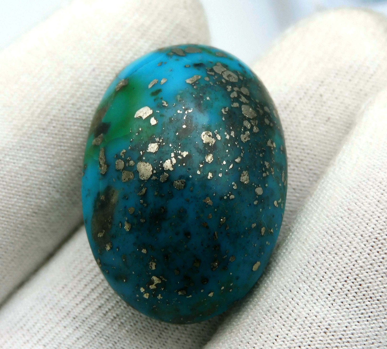 56.55 Ct Genuine Arizona Blue Turquoise Oval Cut Loose Gemstone
