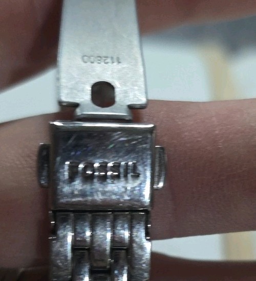 Womens Silvertone Fossil Wristwatch 6.5″ New Batterty Installed