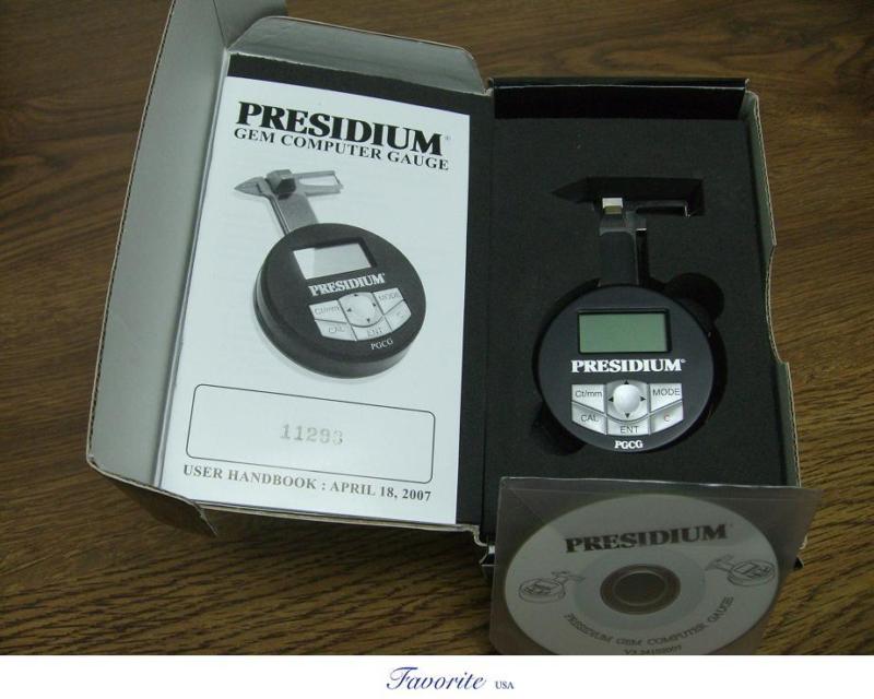PRESIDIUM GEM COMPUTER GAUGE FOR DIAMONDS AND GEMSTONES PEGCG – NEW!