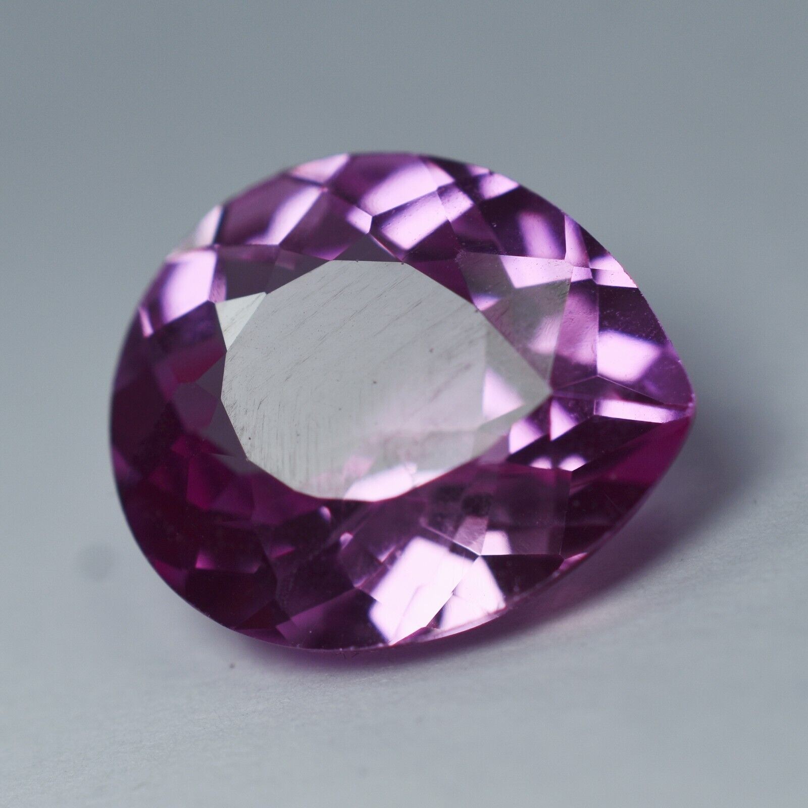 AAA+ NATURAL Pink SAPPHIRE Pear Shape 7.40 Ct CERTIFIED Rare Loose Gemstone