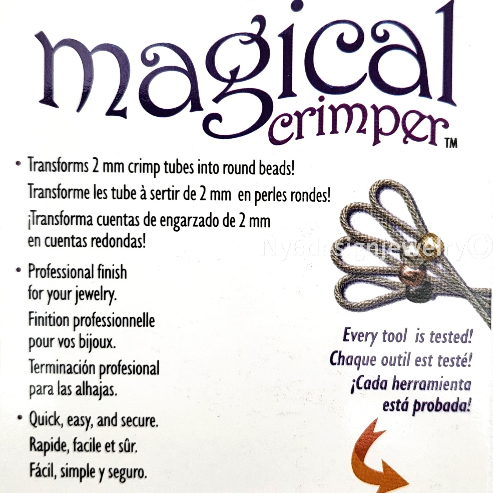 Beadsmith Universal Magical Crimper Tool – Patented 2mm Jewelry Crimping Tool