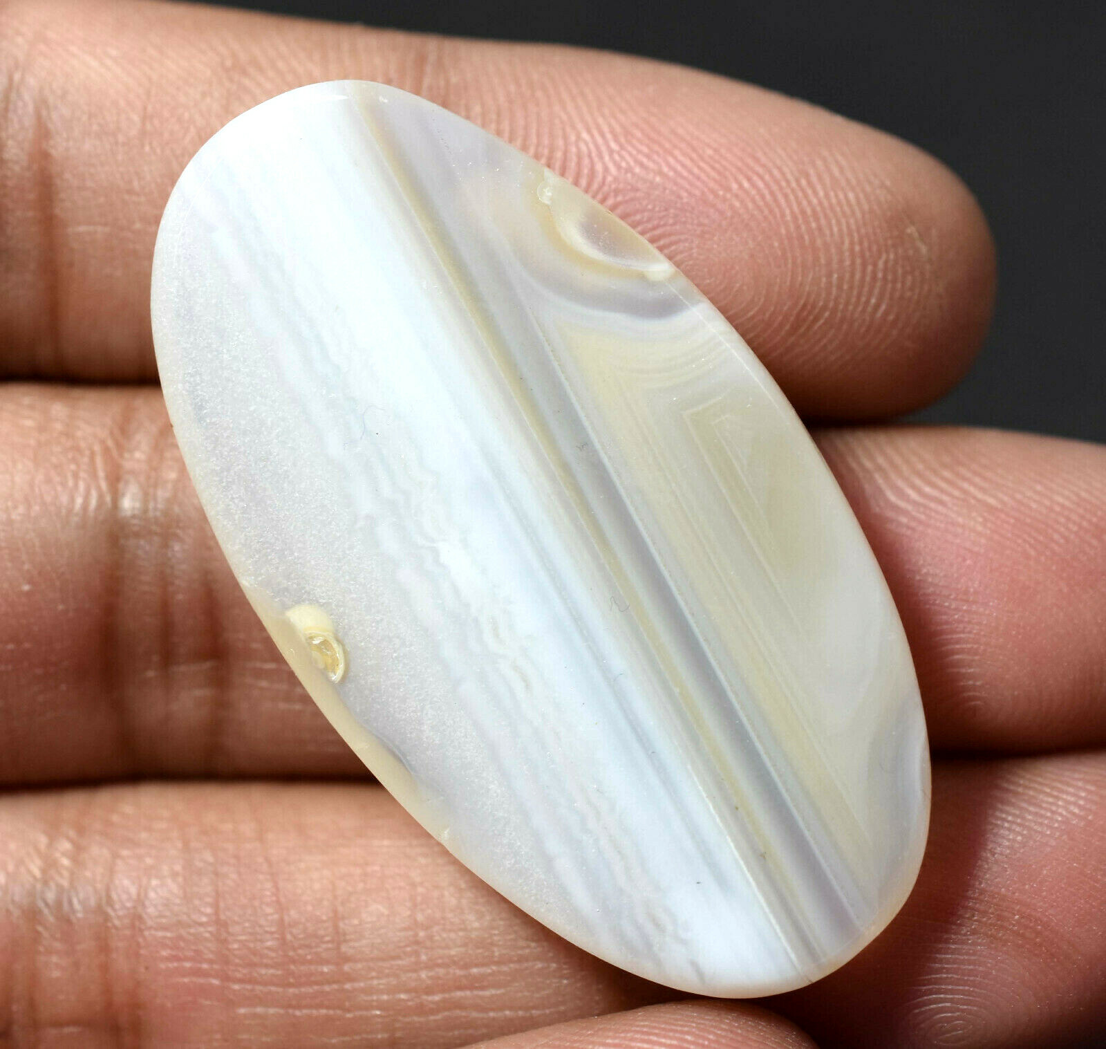 60.50 Ct Natural White Agate Designer Cabochon Beautiful AAA+ Quality Gemstone