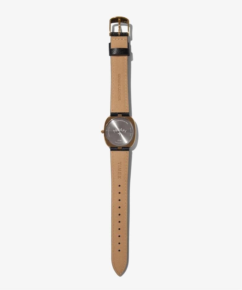 Noah x Timex Oval Moon Phase Watch Black/Gold Leather Strap New