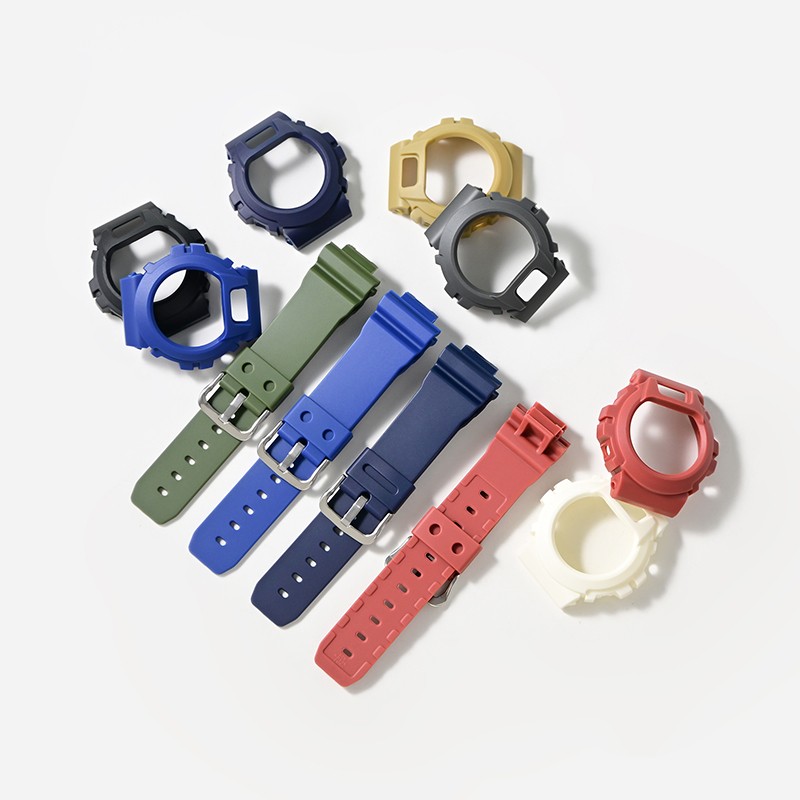 Case + Strap for Casio DW-6900/6600/6930 TPU Resin Watch Band Bracelet Shell