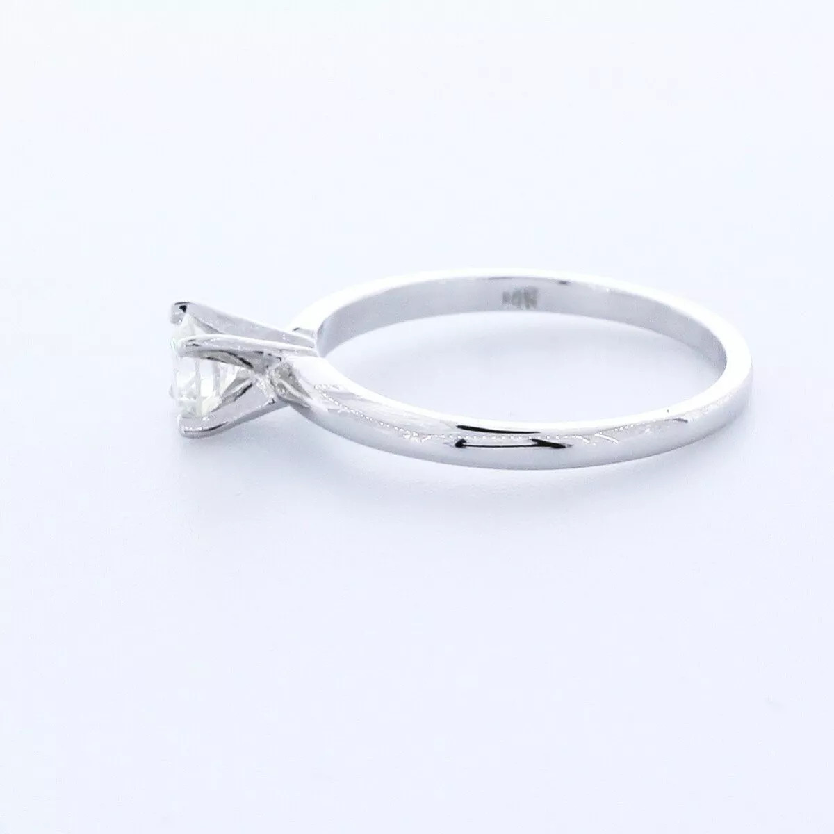 Solitaire Engagement Ring 14K Gold Classic 0.58 CT Round Lab-Grown Diamond D VS2