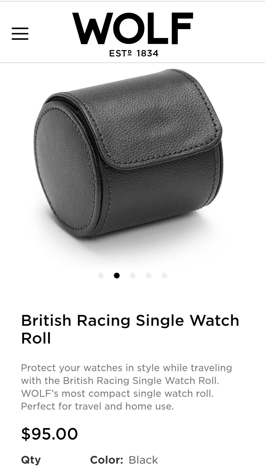 Wolf Watch Travel Case