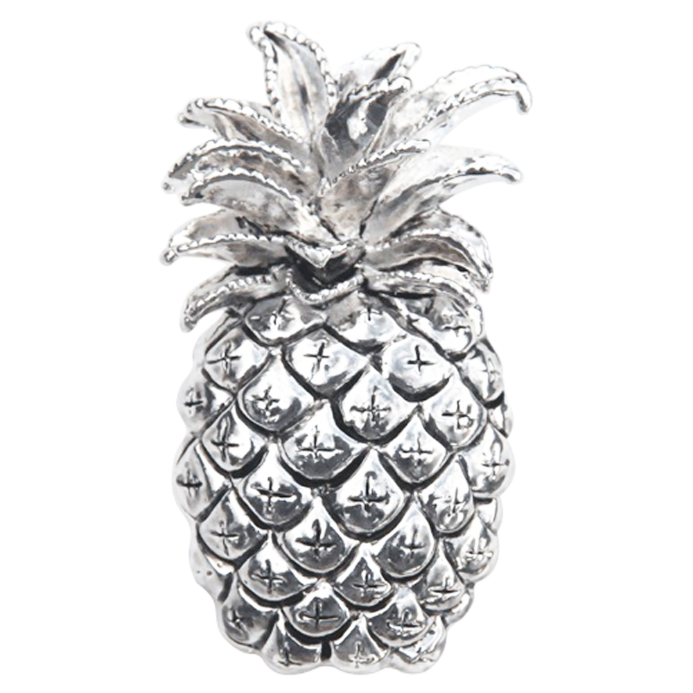 Large Silver or Gold/Silver Mix Southern Pineapple Slide Brooch Pendant GIFT BOX