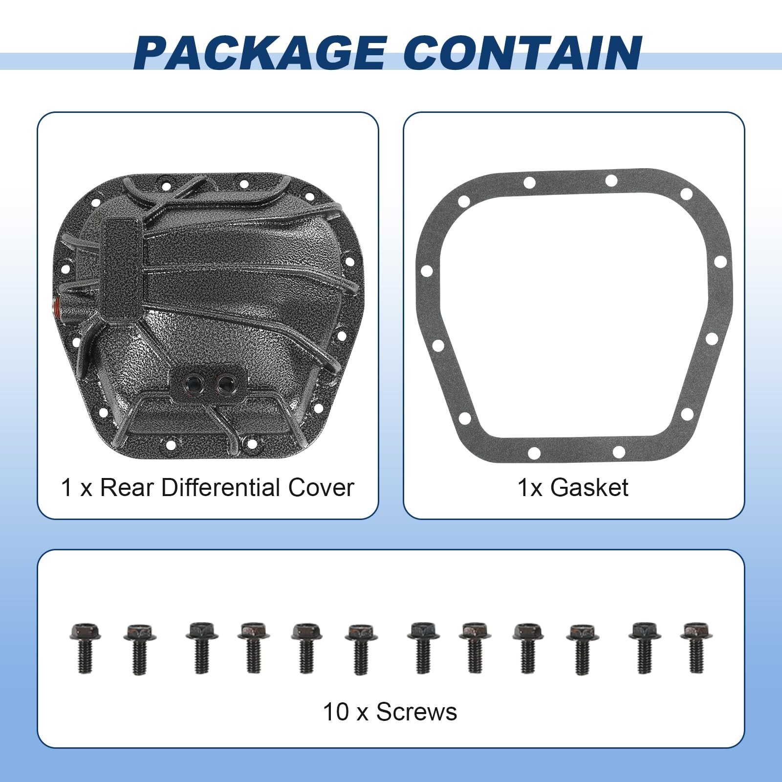 9.75 Differential Cover Compatible with Ford Lincoln Rear Diff Cover & Hardwa…
