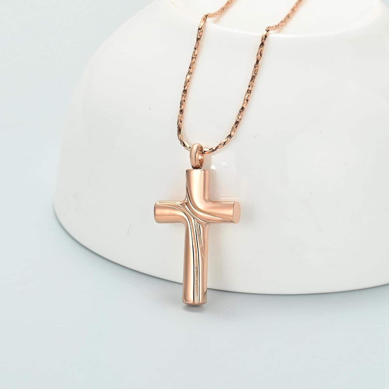 Cross Ashes Cremation Jewelry Stainless Steel Urn Ashes Necklace for Women Men