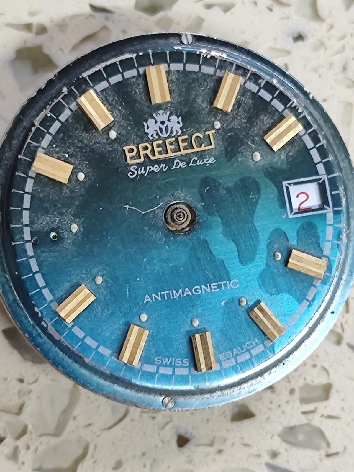 BF 866 Movement with Dial Not work balance Good Used for parts Vintage
