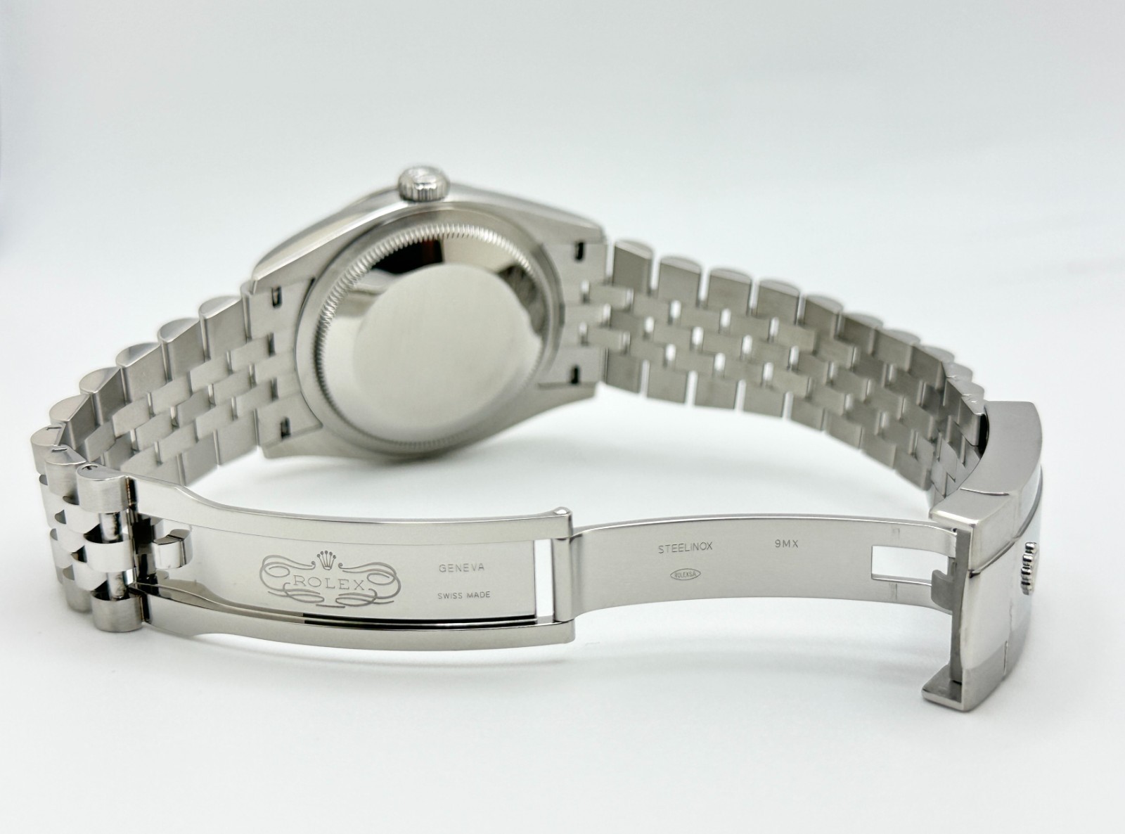 Rolex Datejust 126234 36mm White Roman Dial 18K Gold Bezel Steel Box Paper 2021