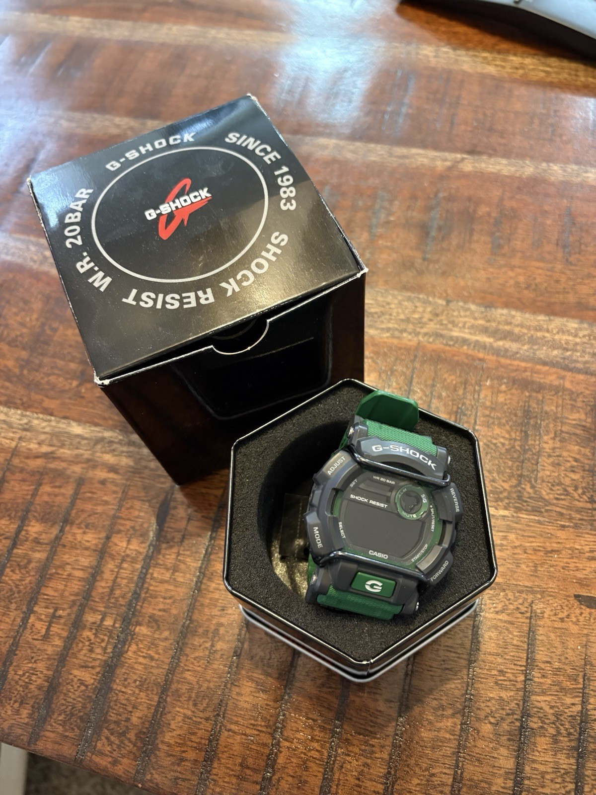 G-SHOCK GD-400-3CR Green Digital Shock Resistant Men’s Watch Box & Papers