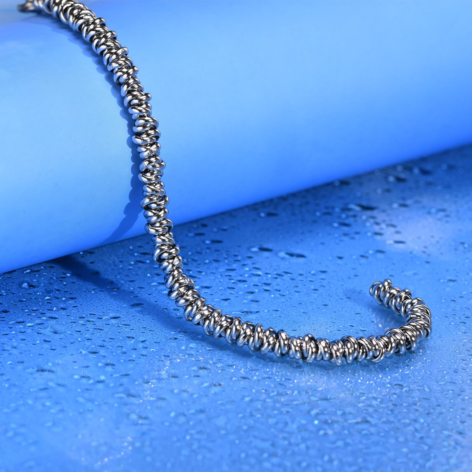 6mm 8.66inch Silver Women Mens Bracelet Stainless Steel Link Chian Fashion Gift