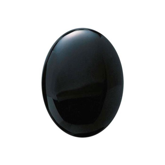 Oval Black Onyx Cabochon Gemstone