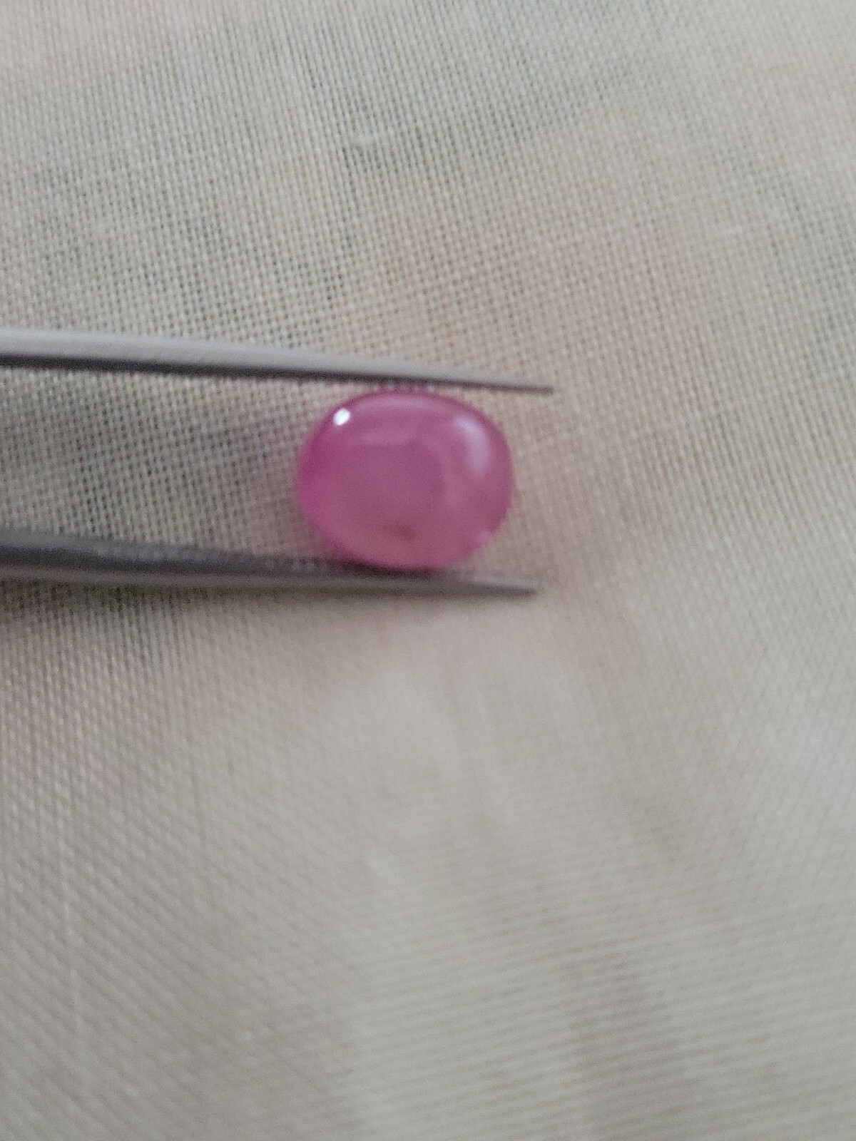 GLI Certified 4.25Ct Natural Pinkish Red Ruby Oval Cab Unheated Loose Gemstone