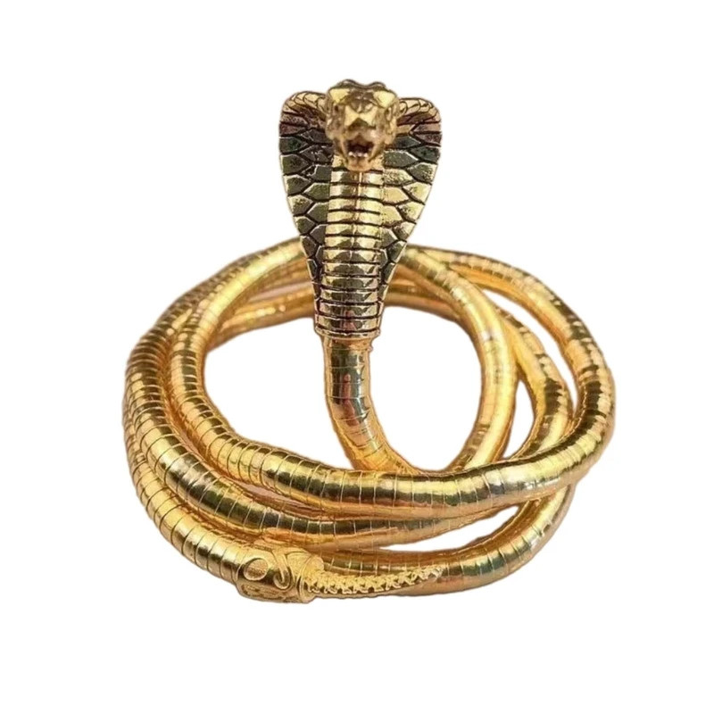 Necklace Bracelet Adjustable Cobra Snake Collar Neck Wrist Jewelry Gothic 35in