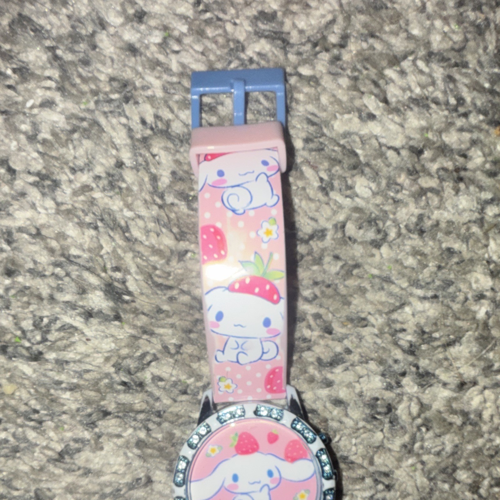Sanrio Cinnamoroll Girls Digital Quartz Wristwatch 35mm Pink Plastic Strap