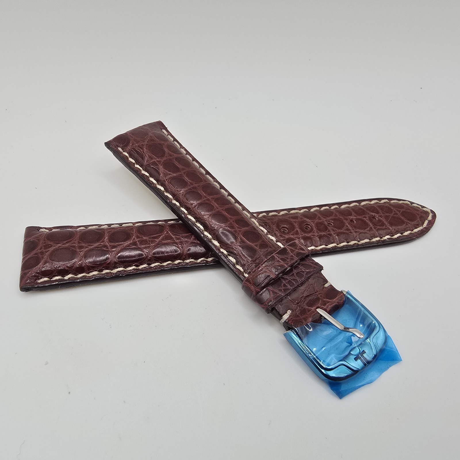 Jacques Lemans Genuine Alligator Watch Strap Band Oxblood 21mm
